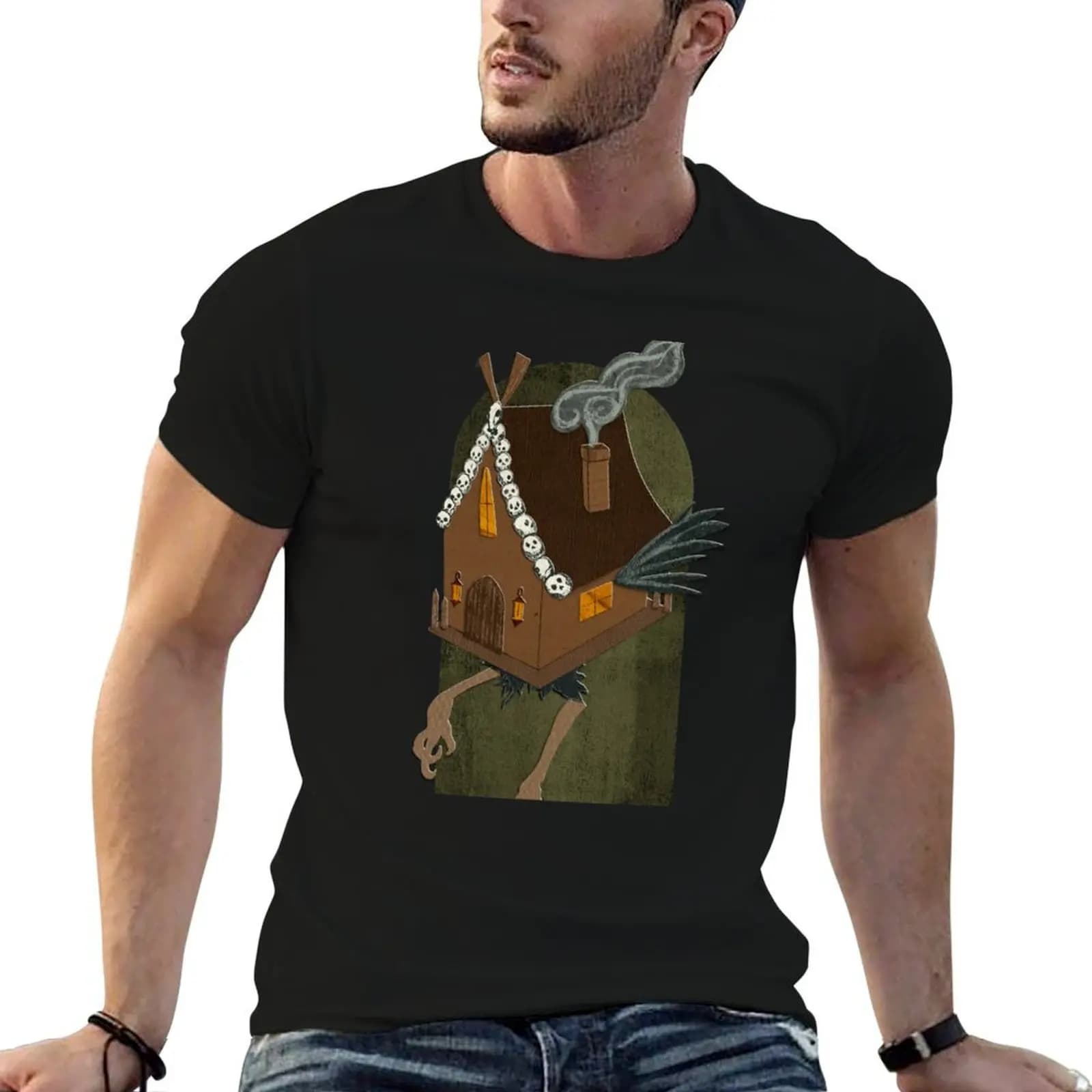 Paper Baba Yaga House T-Shirt sublime man clothes men tshirt