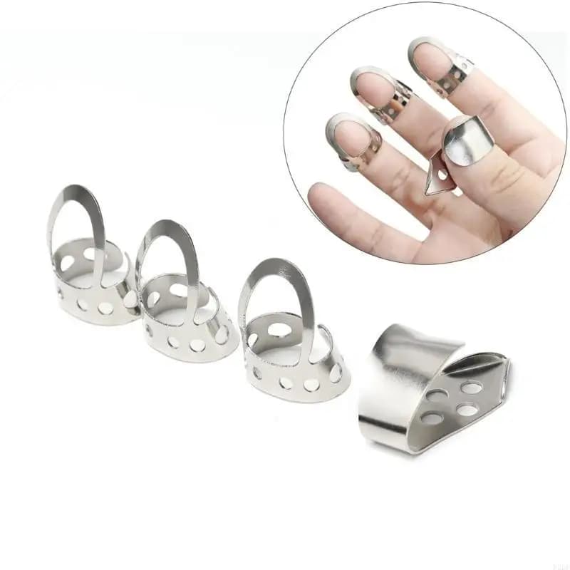 4Pieces Adjustable Picks for Guitar, Banjos and Bass, Guitar Finger Picks Set