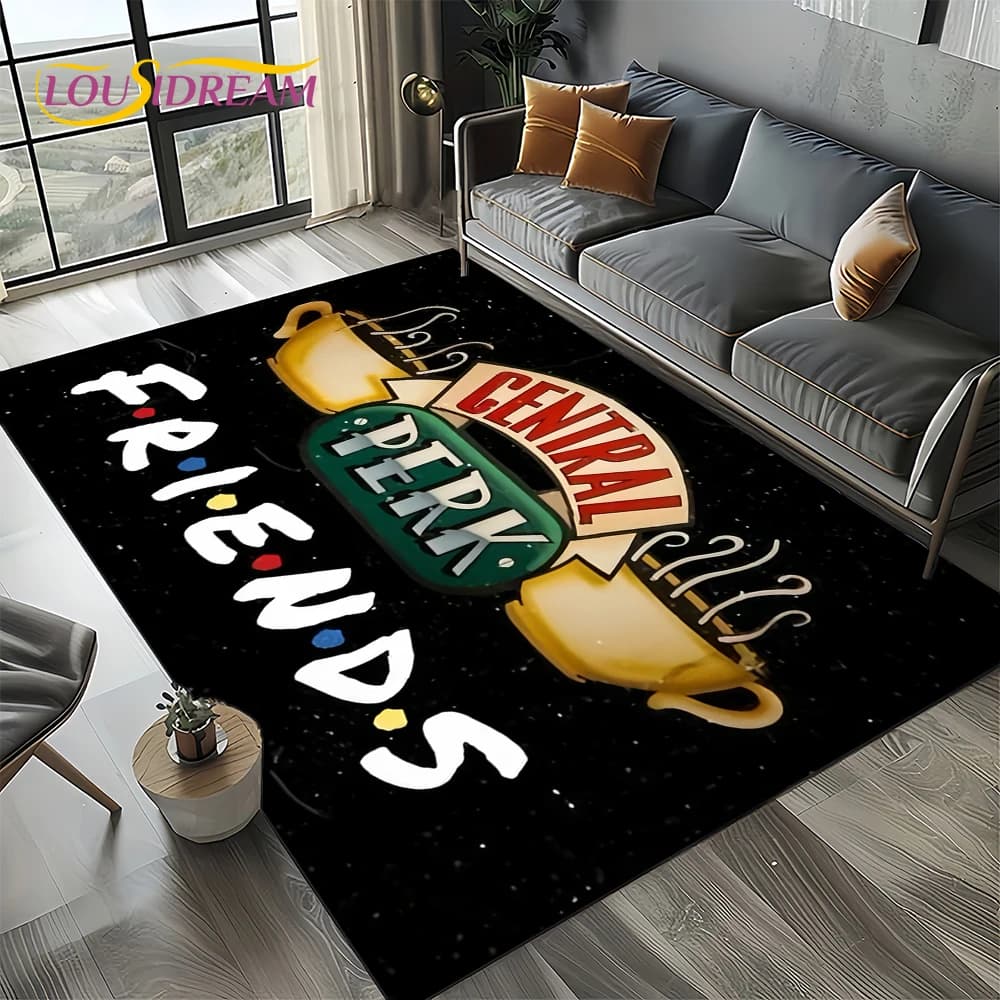Central Perk Friends TV Show tappeto tappeto per soggiorno camera da letto decorazione del divano di casa, tappeto per Area giochi per bambini tappetino antiscivolo regalo