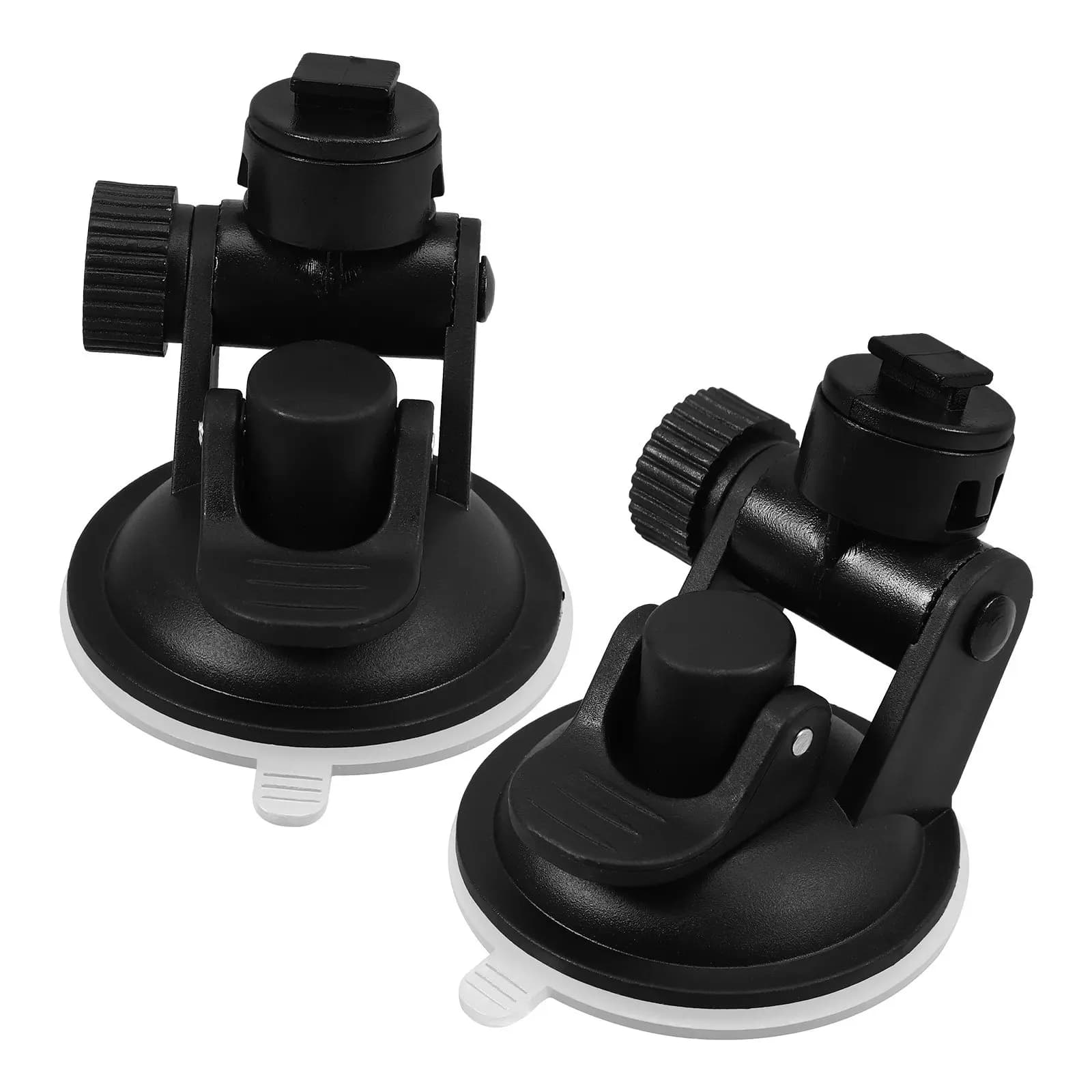 Suction cup holder for dash cam by car, 2 pieces, black, universal, easy installation, removable, for safe driving