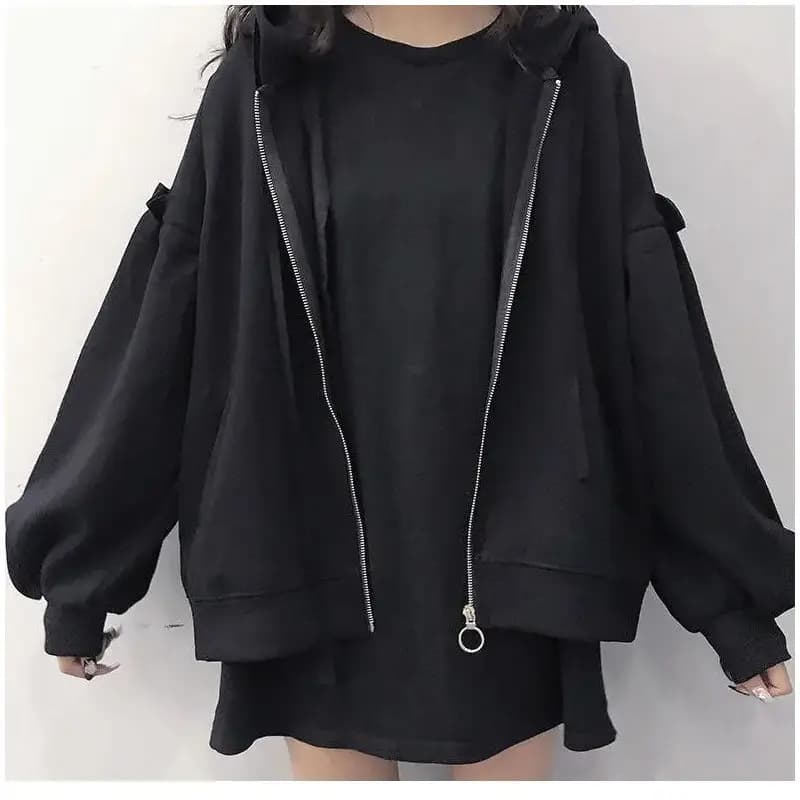 Hooded New In Hoodies Women Y2K Clothes Subculture Aesthetics Adults Neutral Flocked Wear-Resistant Leisurely Playful Neutral