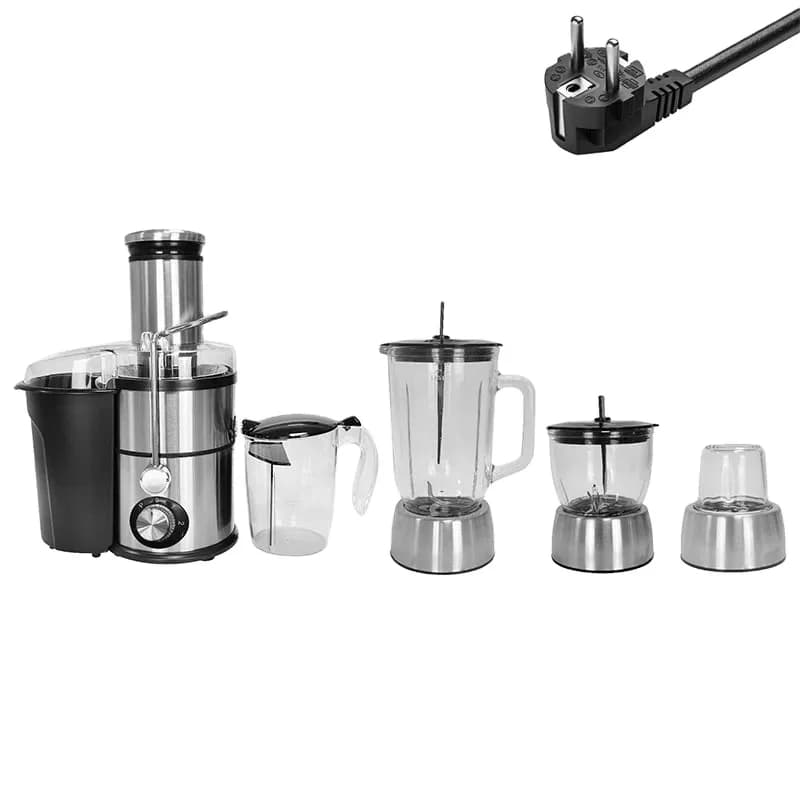 Commercial multifunction juicer mixer 4 in 1, large mouth, electric fruit extractor/green, household button