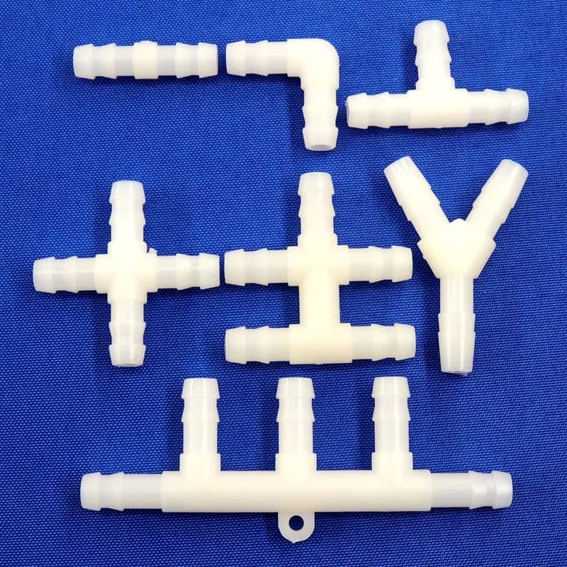 5 ~ 300 pz 8mm Connettori In Nylon Spinato Acquario Serbatoi Per Pesci Distributori di Tubo Dell'acqua Poltrona Da Massaggio TPU Aria Gasbag connettore