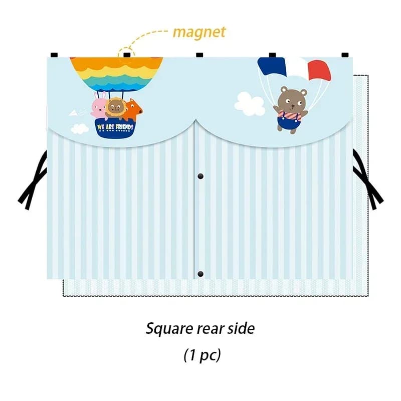 Parasole magnetico pieghevole per finestrino laterale auto con motivi multipli, simpatico cartone animato, copertura per finestrino posteriore auto