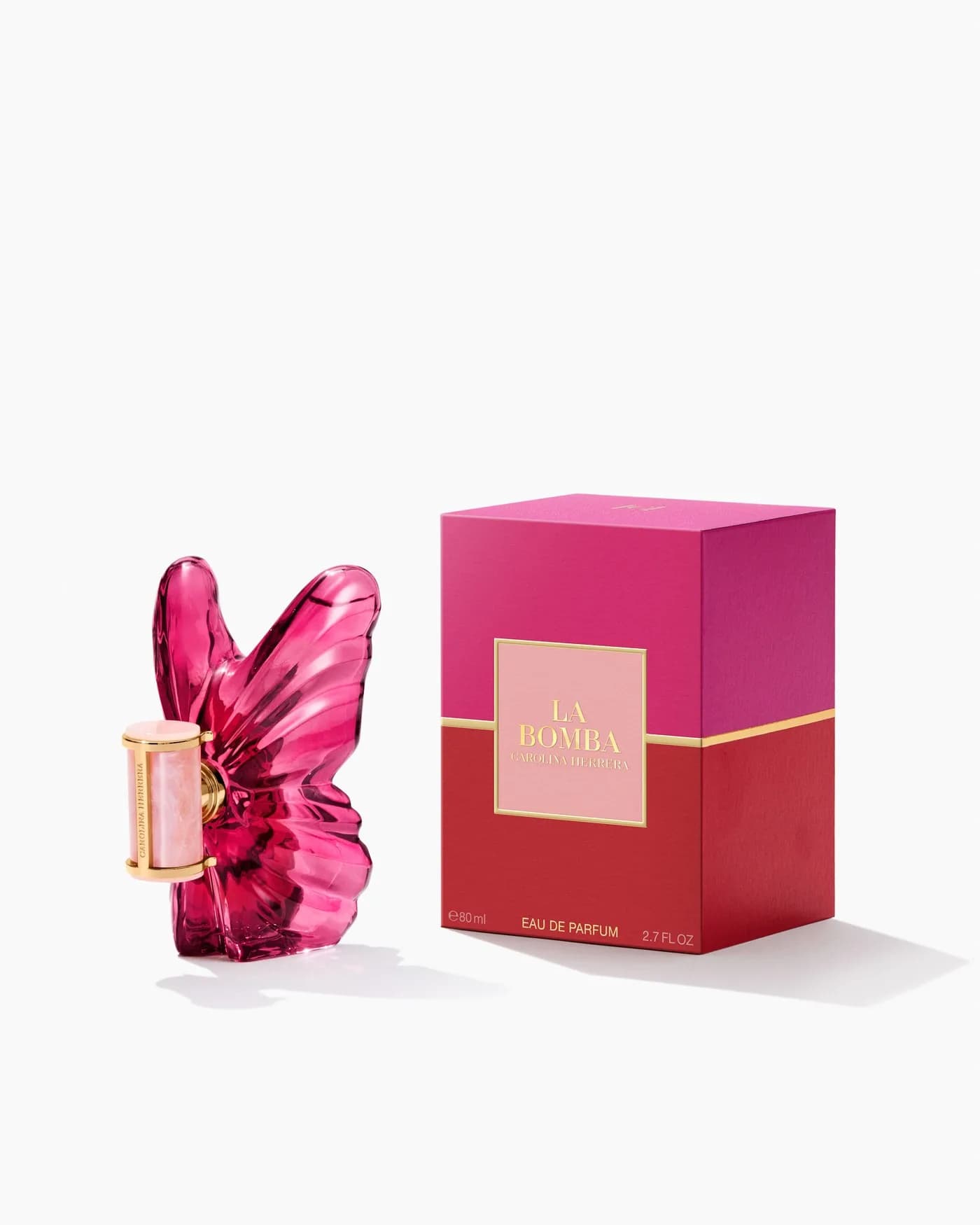 Carolina Herrera The Bomb 80ml Eau de Parfum, fragrance for woman, encapsulated in a butterfly-shaped bottle similar to a jewel.