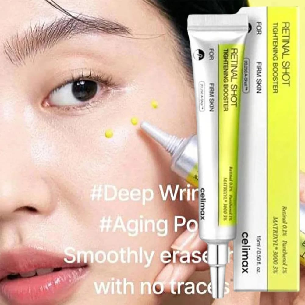 Celimax Crema Contorno Occhi Premium Retinol Shot Elastic Care con Collagene e Peptidi, Crema Lifting e Rassodante, Booster Tonificante e Idratante