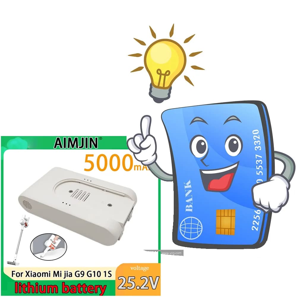 Suitable for Xiaomi Dreame G9 G10 R10 1S T10 T20 wireless vacuum cleaner with 25.2V rechargeable lithium-ion battery pack