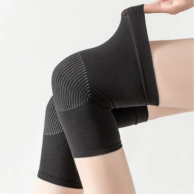 Ginocchiere sottili con contatti in Silicone antiscivolo ginocchiere traspiranti estive per alleviare il dolore articolare lesioni supporto per articolazioni sportive