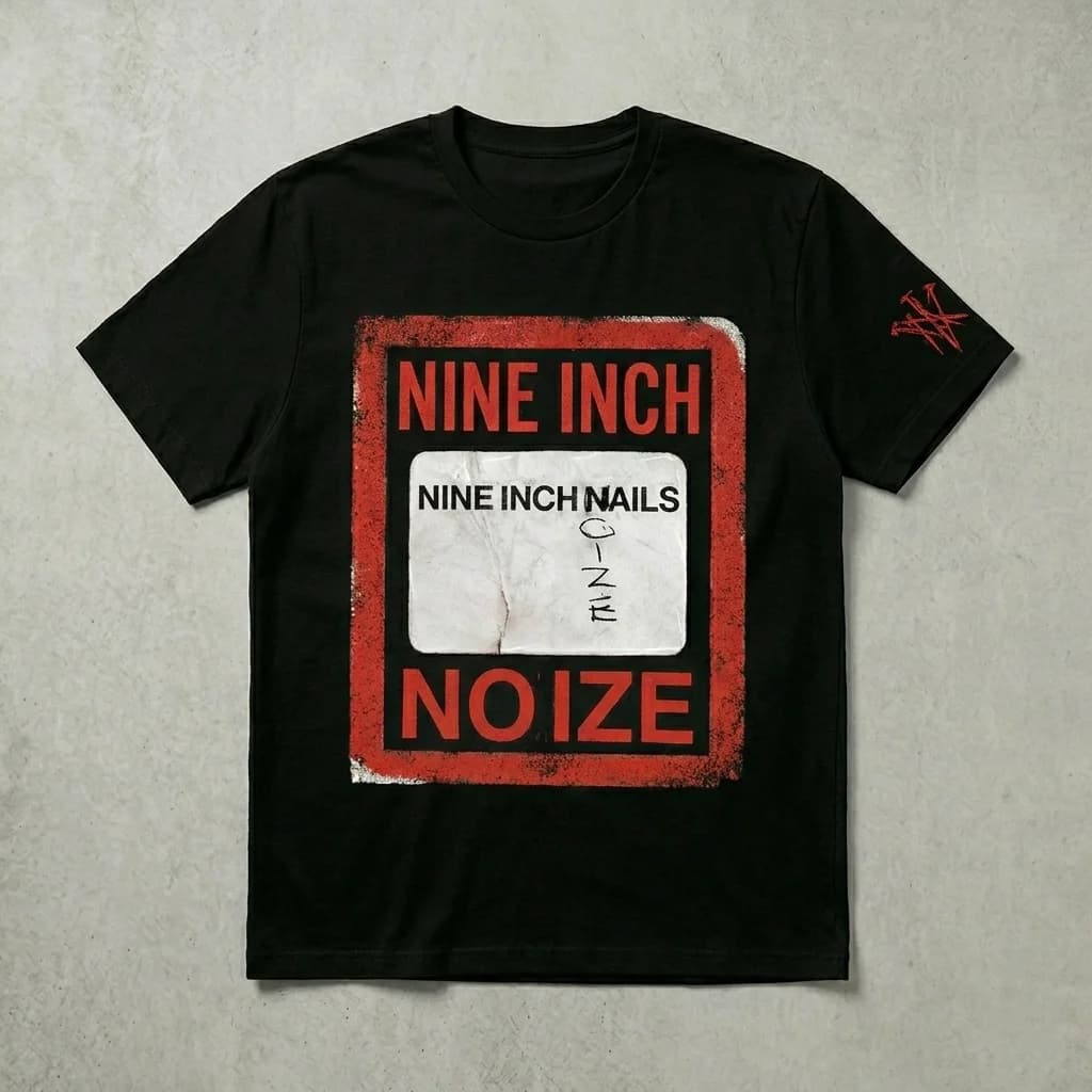 Nuova maglietta da uomo Nine Inch Noize (NIN) 2026, unisex, girocollo, 100% cotone, manica corta, stile Y2K Pop, oversize, esclusiva, rock.