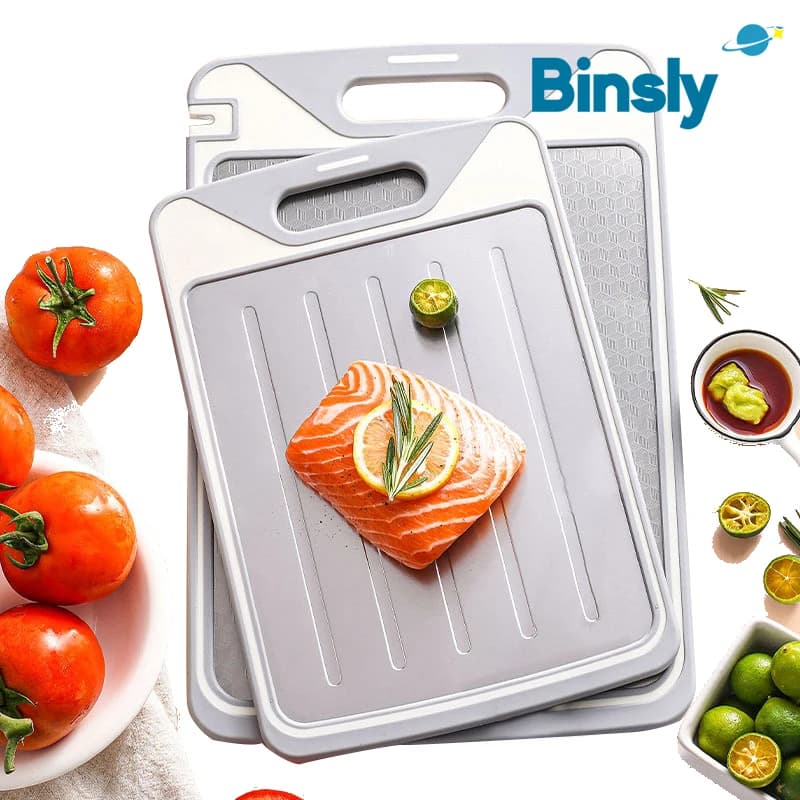 Two-sided stainless steel cutter with sharp cutters Kitchen cutter for fast defrosting of meat for frozen foods