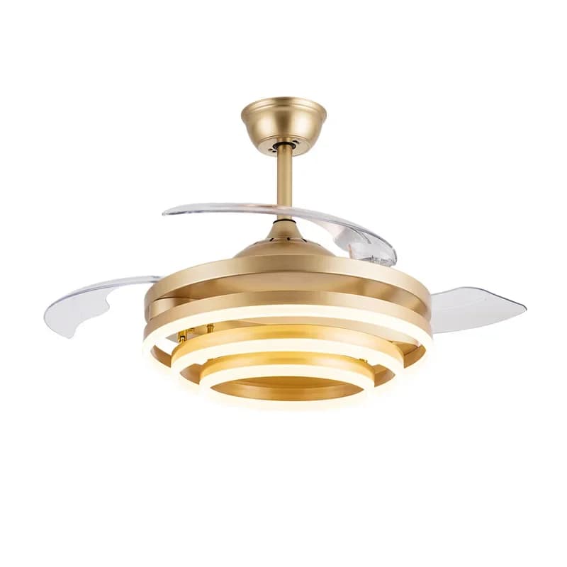 Ventilatore da soffitto invisibile con luce integrata, moderno e semplice, per sala da pranzo, camera da letto e soggiorno, con ventilatore elettrico.