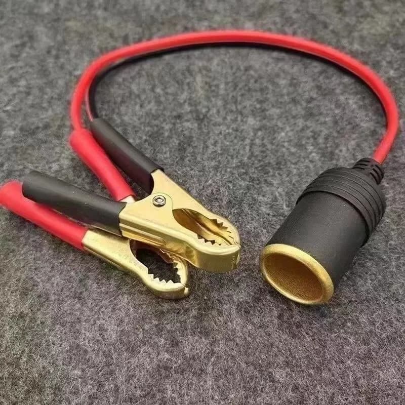 Batteria in rame puro ad alta potenza per auto 12V 24V con presa femmina per accendisigari con clip 12V 24V volt 220W presa per auto