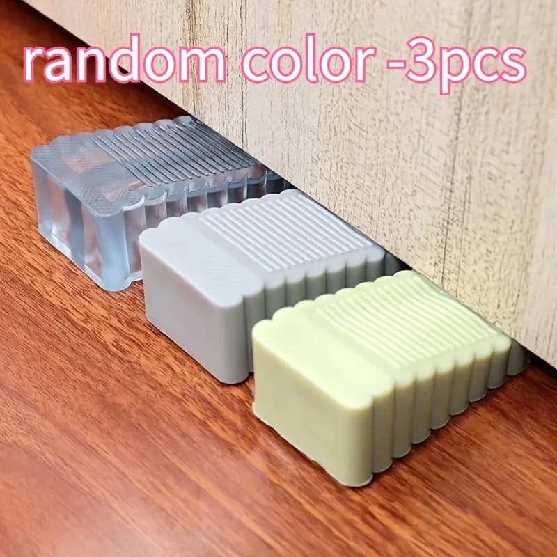 3 fermadonne creativi antivento, superficie in plastica opaca, barriera di sicurezza per porta, ferma porta anticollisione, colori casuali