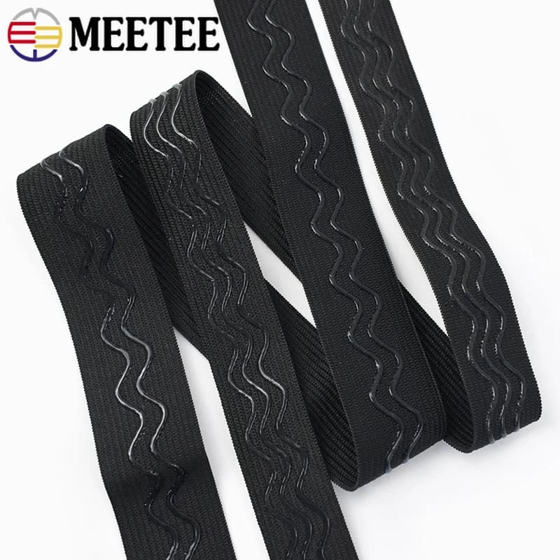 Nastro Elastico in Silicone da 3/5/10 Metri, 25/30/40mm, per Biancheria Intima e Costumi da Bagno, Elastici Antiscivolo, Accessori per Cucito e Abbigliamento