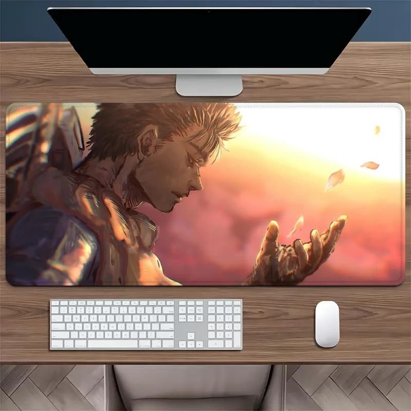Anime Cool Mouse Pad Strong Hero XXL Tappetino da scrivania da gioco di grandi dimensioni E-Sports Tappetino da scrivania per ufficio Tappetino per tastiera Tappetino per mouse per computer antiscivolo