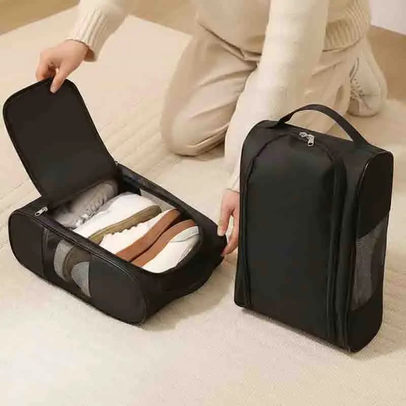 1-2PCS Portable Golf Shoe Bags Shoe Bags Large Capacity Breathable Lightweight Golf Handbag Dustproof Football Tennis Shoe Bags