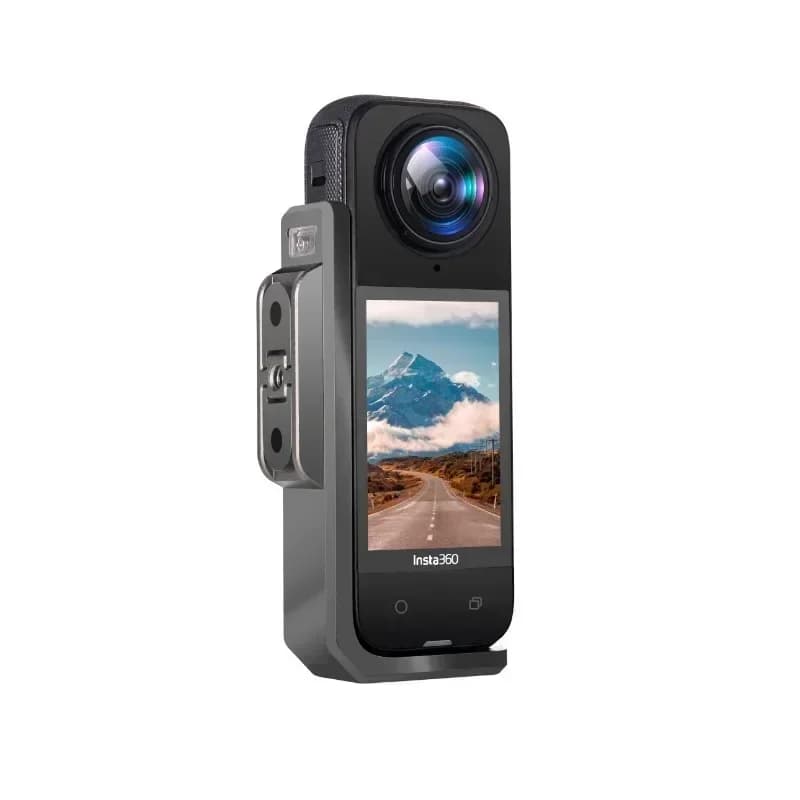 Gabbia Protettiva in Metallo per Insta360 X4 con Base Cold Shoe Espandibile e Adattatore per Treppiede per Cover Insta360 X4