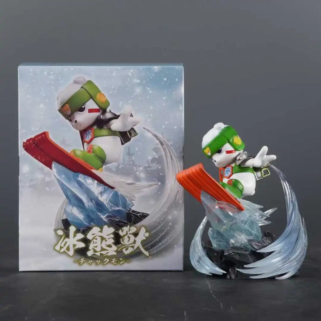 Action Figure Anime Digimon Adventure Chackmon Pattinatore su Ghiaccio da 13CM in Scatola, Modellino da Collezione in PVC, Giocattoli Regalo