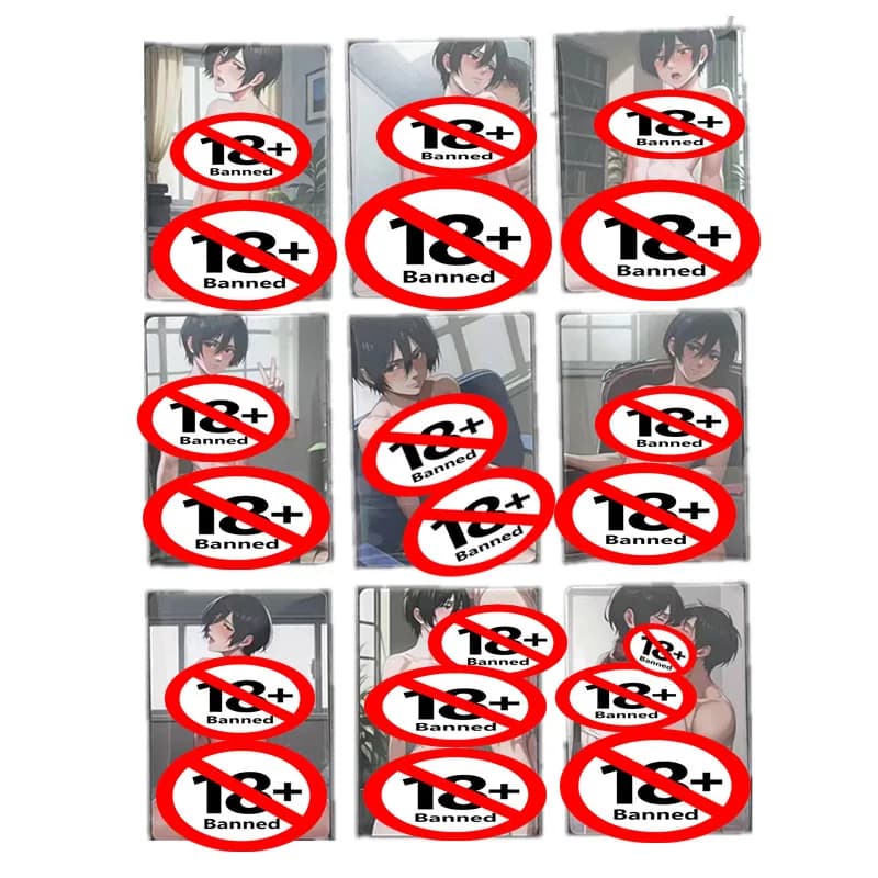 9 Pz/set Carte Anime Fatte ACG Attacco su Titano Mikasa Ackerman Carte Nude Sexy Giocattolo FAI DA TE Regalo Gioco di Carta di Raccolta