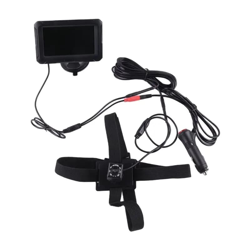 HLZS-Secure 1080P rear seat camera with 4.3 inch display, easy to install - Monitor for baby and child car