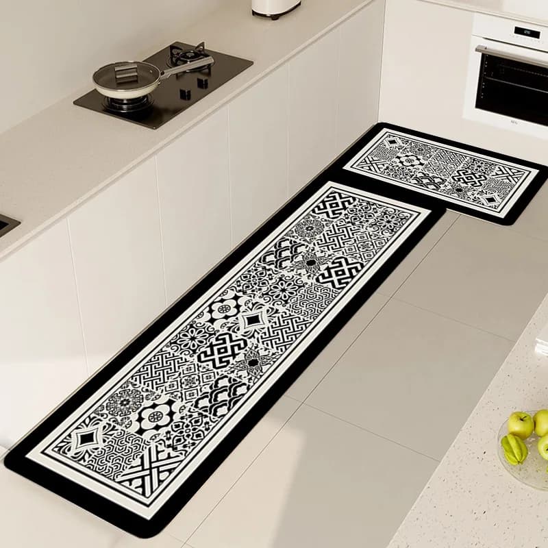 Tappeto in Fango di Diatomee VIKAMA, Assorbente per Olio e Sporco, Antiscivolo, Non Lavabile, per Cucina e Ingresso, Decorazione Casa