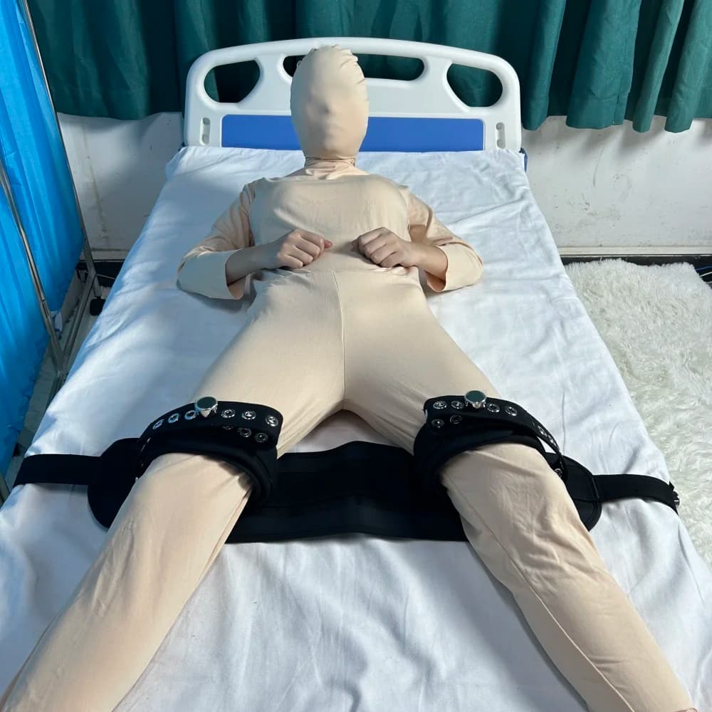 Cintura di ritenuta per gambe per uso generale del paziente medico per letto Fascia di ritenuta per ginocchio anticaduta per paziente anziano