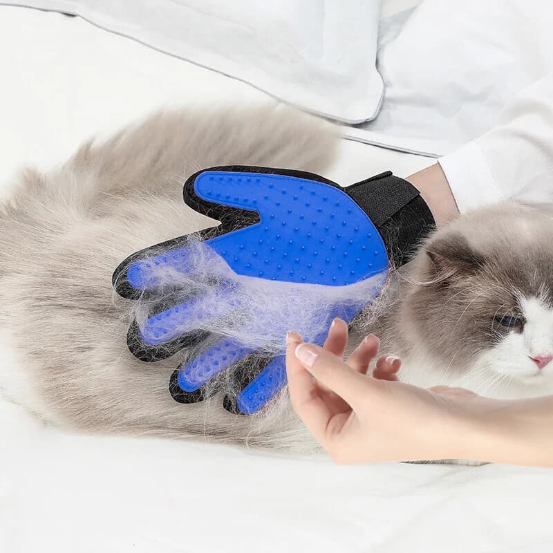 Guanto per toelettatura animali domestici, guanto spazzola per la rimozione del pelo di gatti e cani, pettine per bagno e massaggio per animali