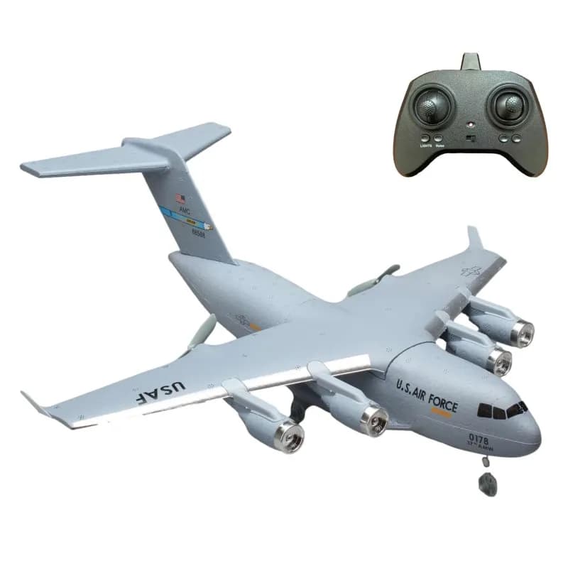 Aereo RC da trasporto militare su larga scala 2.4G 6CH Schiuma EPP Aliante ad ala fissa con carrello di atterraggio per regalo di compleanno per adulti