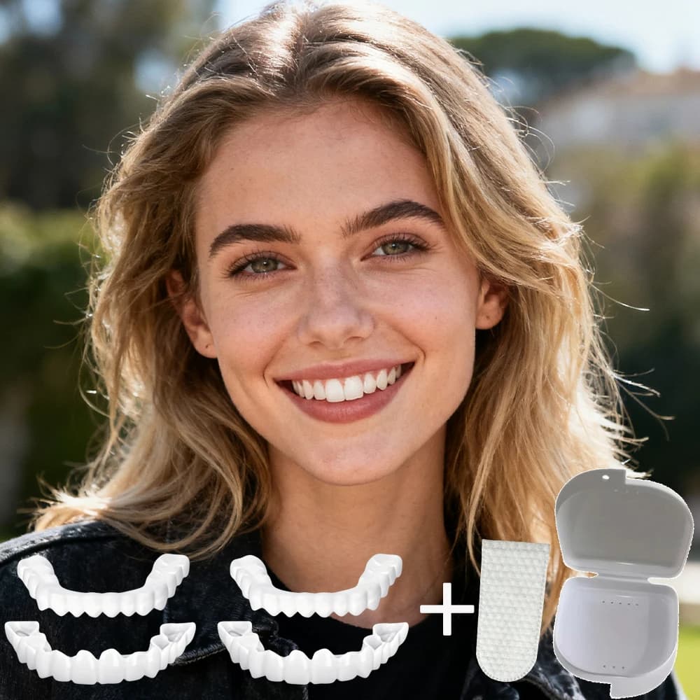 New Faccette Dentali Reusable Young Style Fresh for Istantaneo Whitening and Bright Smile, Design for Students and Teenagers H2931