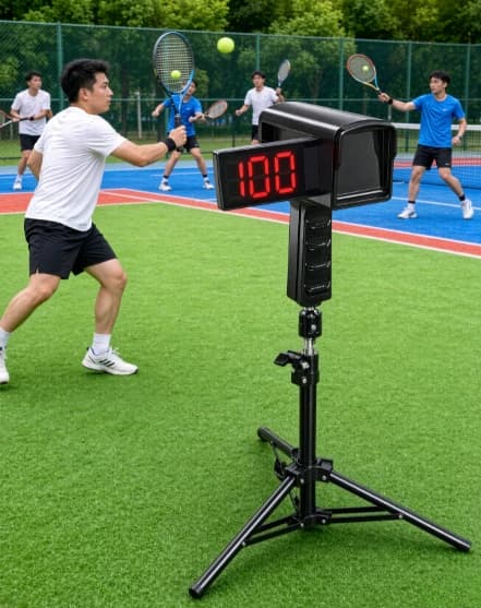 Portable Ball Speed Radar with Display for Tennis, Soccer, Golf, Lightweight Sports Speed Tester for Training & Practice