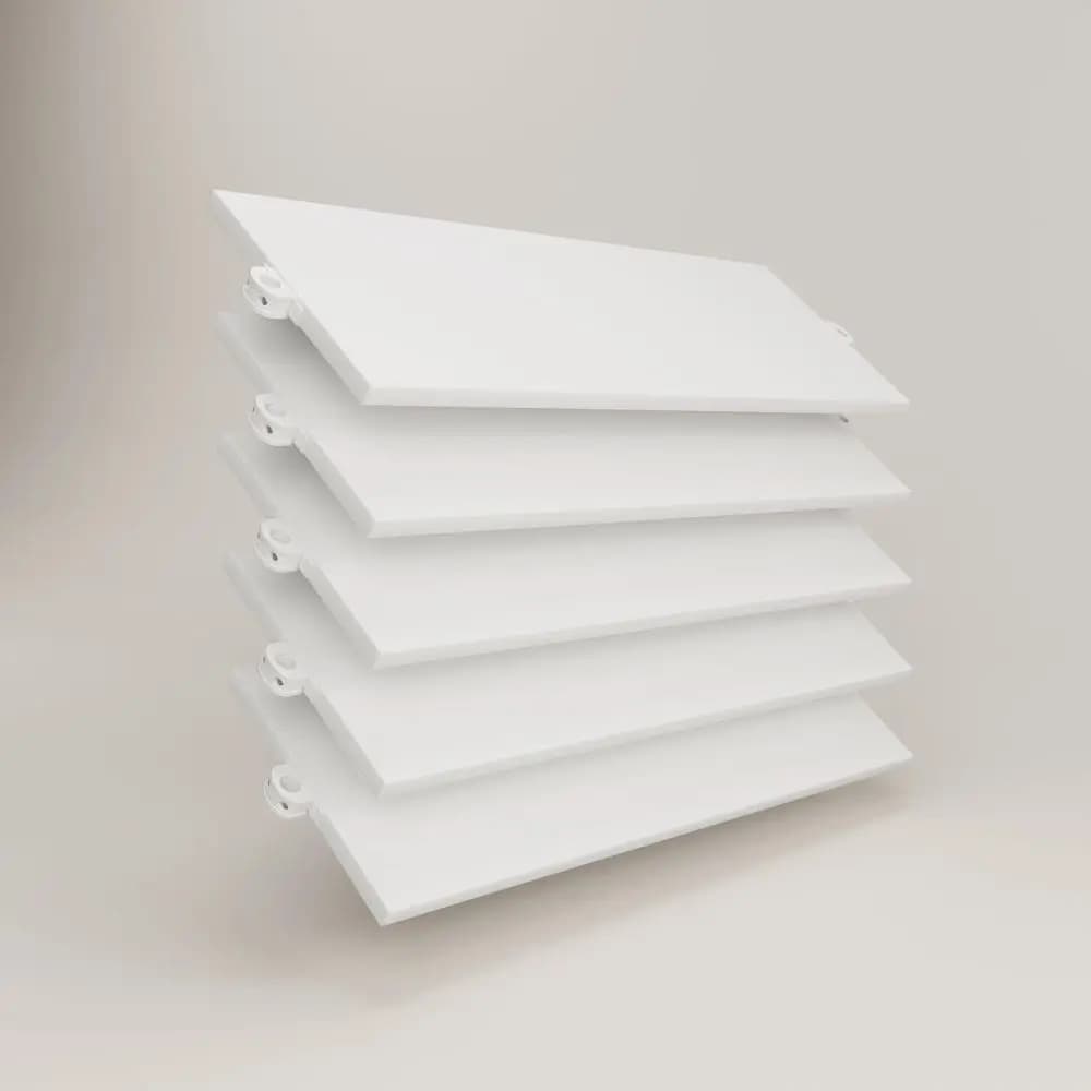 Scaffale Organizzatore Regolabile per Armadio, Bianco, 36 x 12 Pollici, Set da 5 Pezzi, Ripiano per Sistema Armadio Aperto
