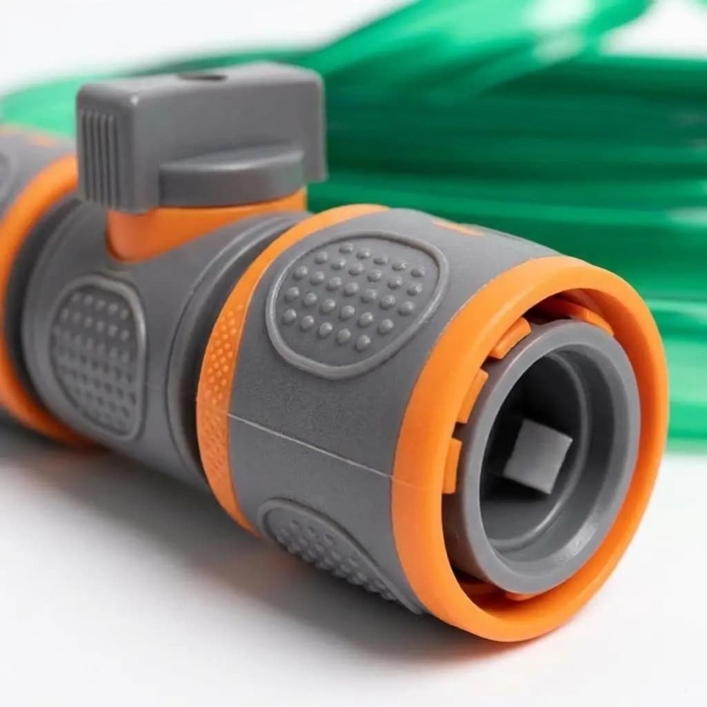 Flexible Garden Hose Set with Quick Connector PVC Flat Sprinkler Hose for Irrigation Vegetable Flowers and Lawn Watering