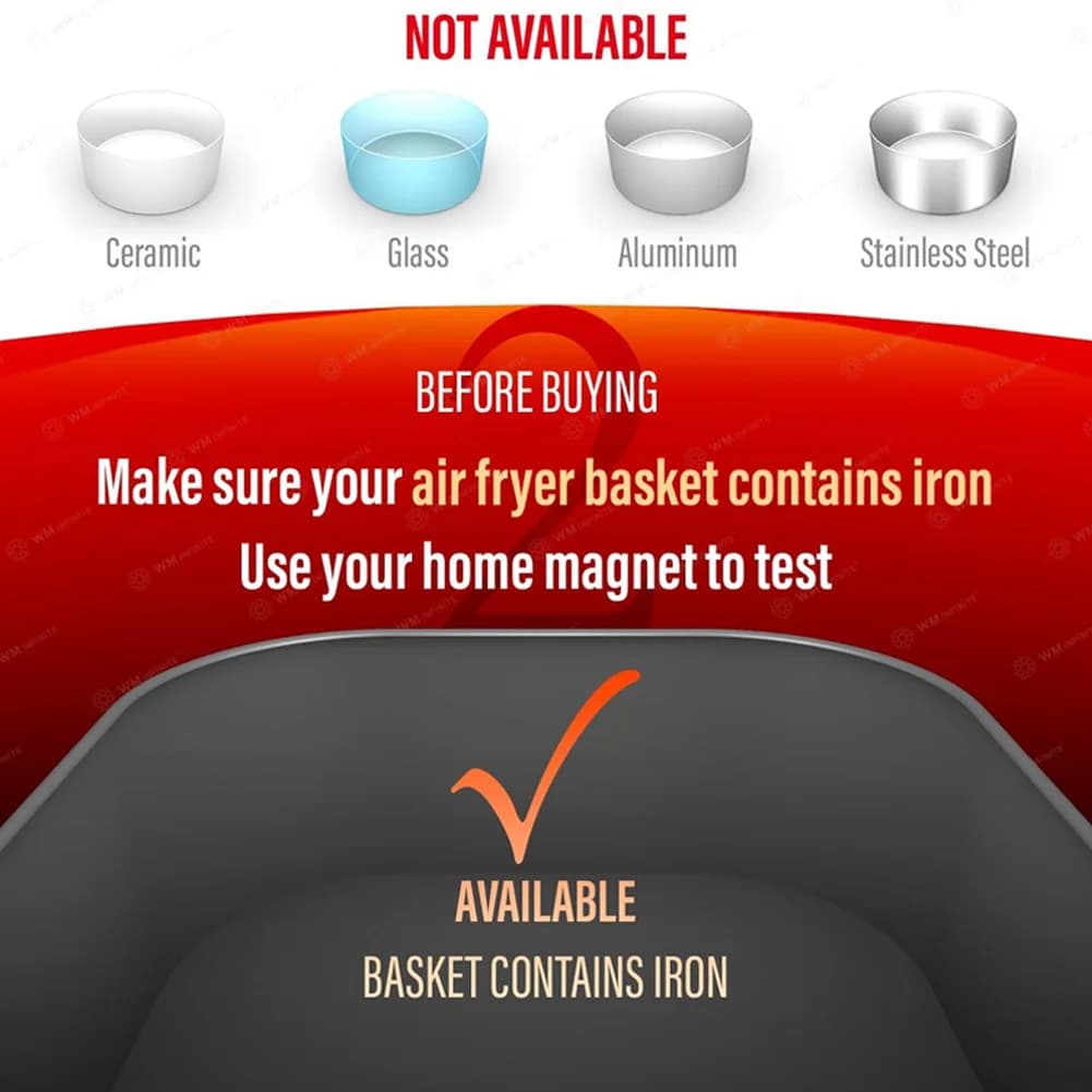 4 Piece Air Frying Magnets for Baking Paper, Air Frying Magnet, Silicone Buckle for Fixing Cooking Coating