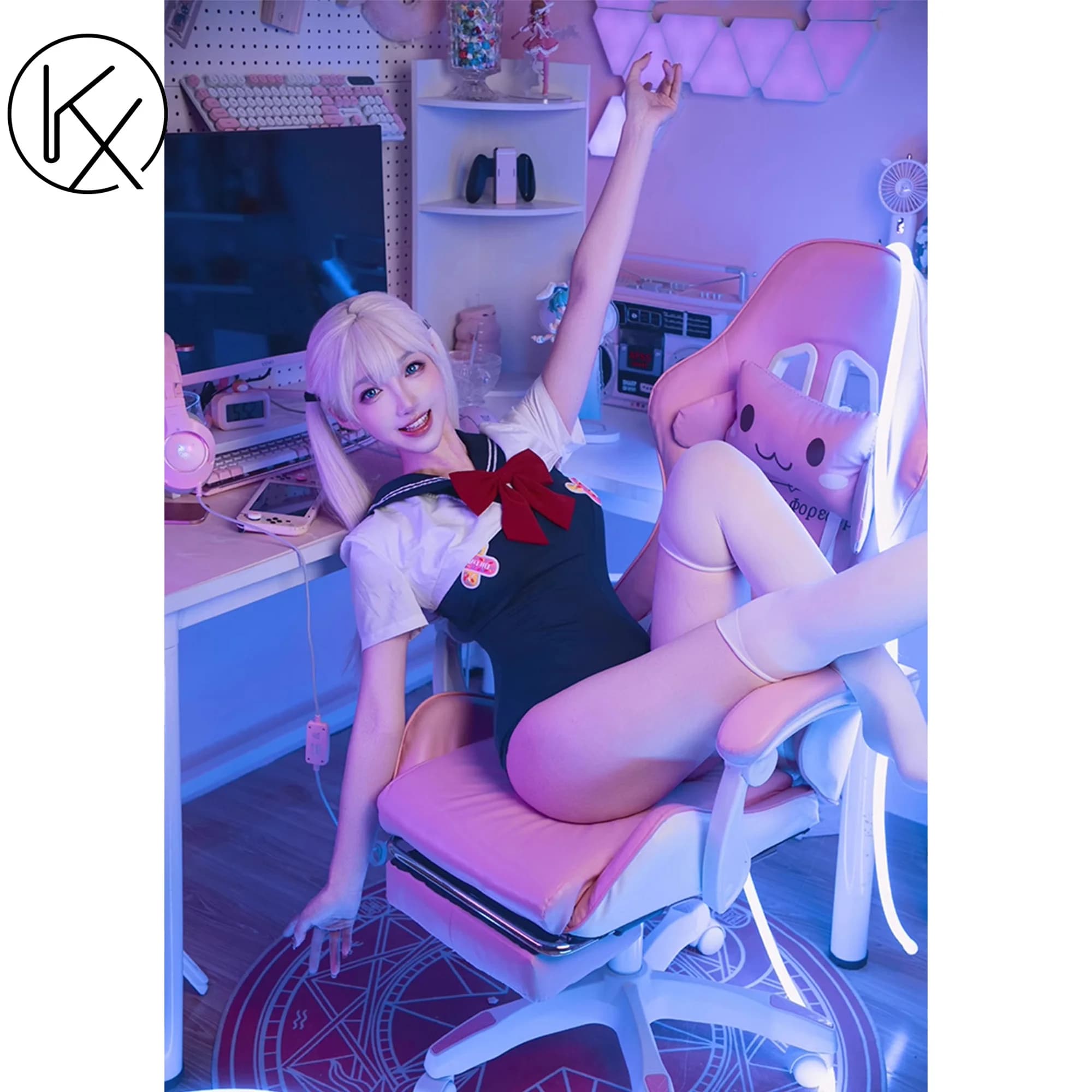 2026 Anime Carino JK College Style Vestito a due pezzi Donne giapponesi OK Stretto Uniforme Costume da bagno Giacca da marinaio Gioco di ruolo Outfit