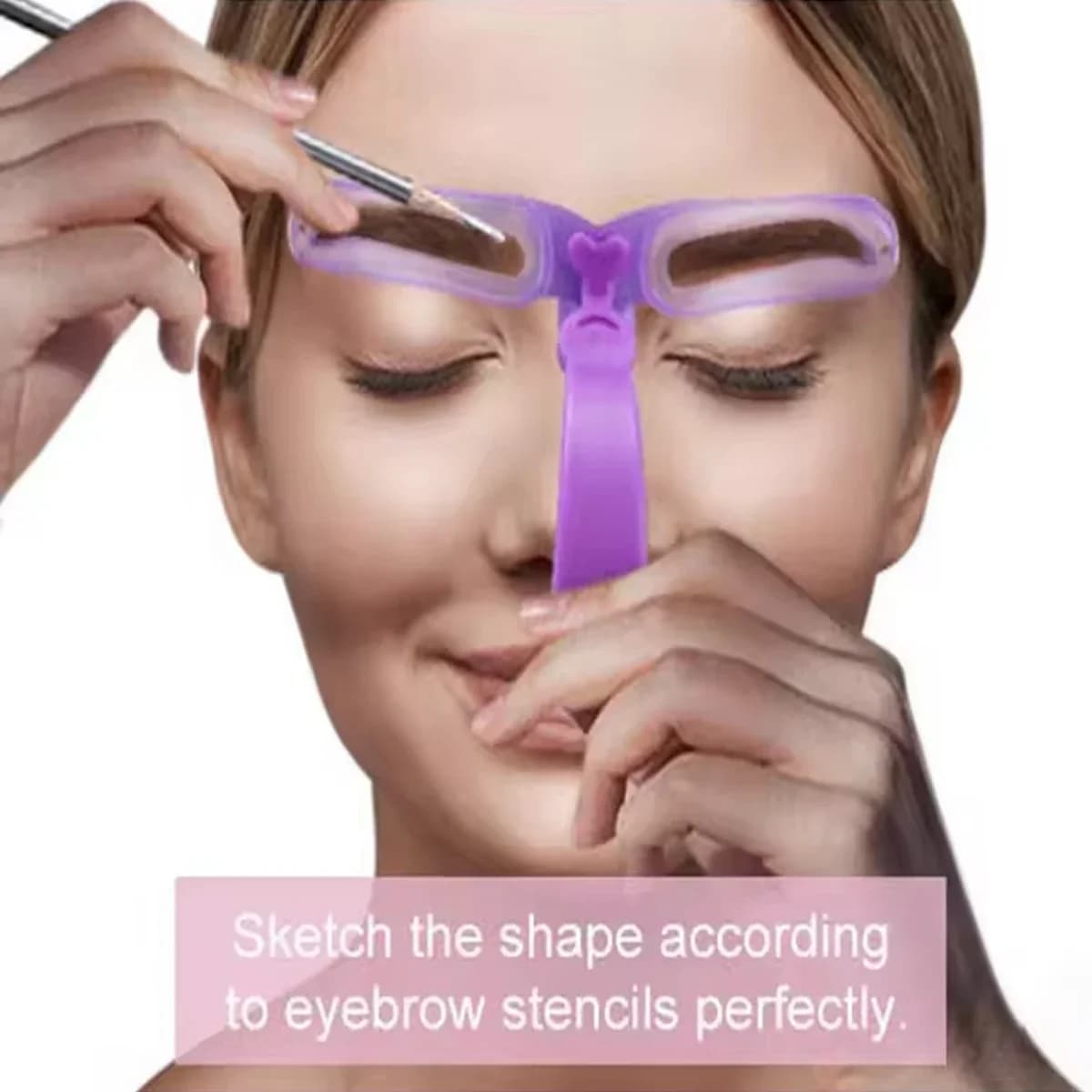 8 In 1 Reusable Eyebrow Stencil Beauty Makeup Brow Stamp Template Eyebrows Shape Set Eye Brow Makeup Tools