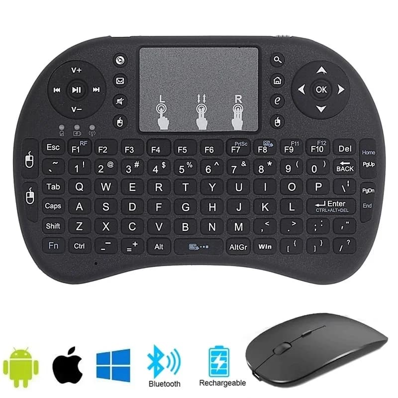 Mini English Bluetooth Keyboard Portable Wireless Keyboard Rechargeable Tablet Keyboard For Phone Smart TV Box Laptop Projector