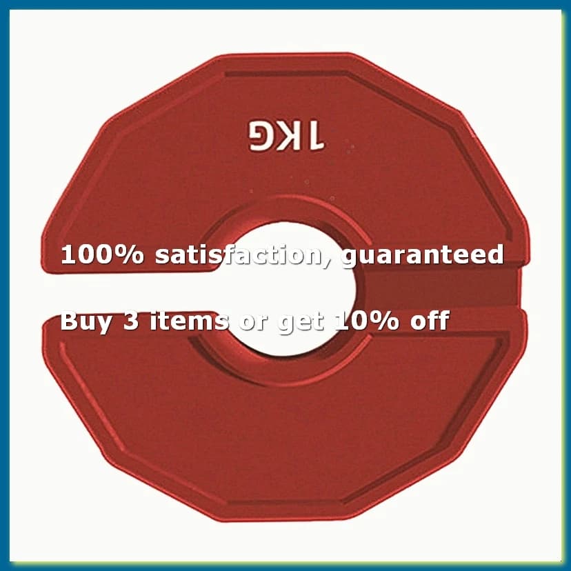 1Pcs Gym Micro-Type Plates Dumbbell Fractional Weight Plate Rubber Fractional Weight Plates Add-on Change Red 1KG-A10G