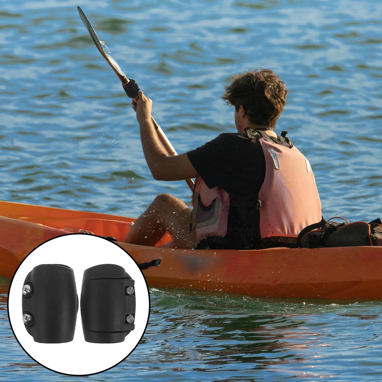 2 Pezzi Connettore per Asta del Pagaia a Sgancio Rapido, Morsetto Regolabile per Kayak, Clip per Paddle Board SUP, Supporto per Remo Staccabile, Accessori Nautici