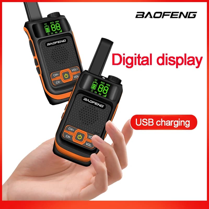 Baofeng Mini Walkie Talkie PMR 446 Radio bidirezionale portatile walkie-talkie Hotel Restaurant Comunicador Transceiver walkie-talkie