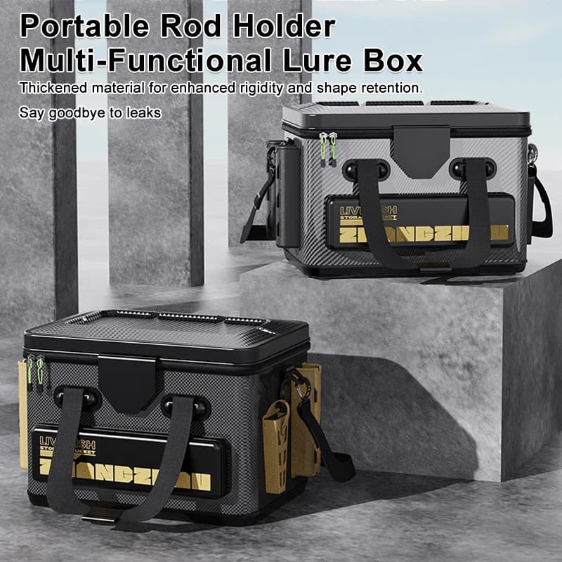 Outdoor Thick Hard Live Fish Bucket Multifunctional Fishing Box Portable Tackle Storage For Lure Fishing Wild Angling
