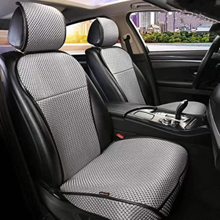Breathable Luxury Car Seat Cover for All Seasons, Universal for Front Seats, Complete Covers with Wrap Edge