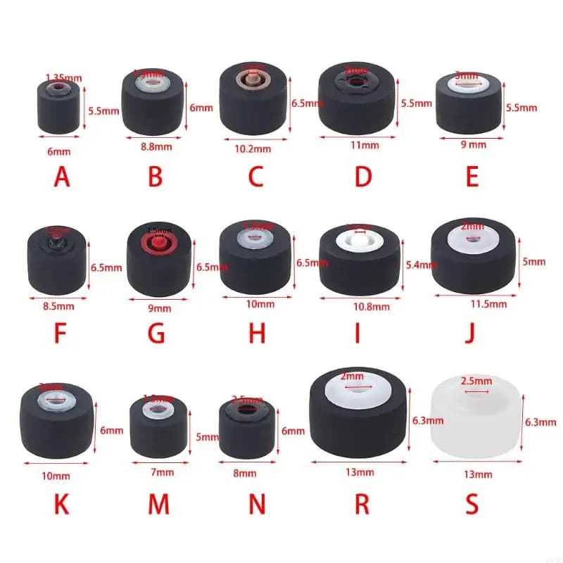 R53C 5 pz Cartuccia Radio Roller Registratore a Nastro Cassetta di Pressione Puleggia per Cinghia con Asse Ruota-10.2-6.5-1.5mm Cassetta
