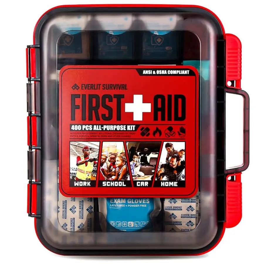 Kit di Pronto Soccorso Professionale da 400 Pezzi Conforme OSHA ANSI, Tipo III Classe A, Forniture Mediche per Imprese, Magazzini