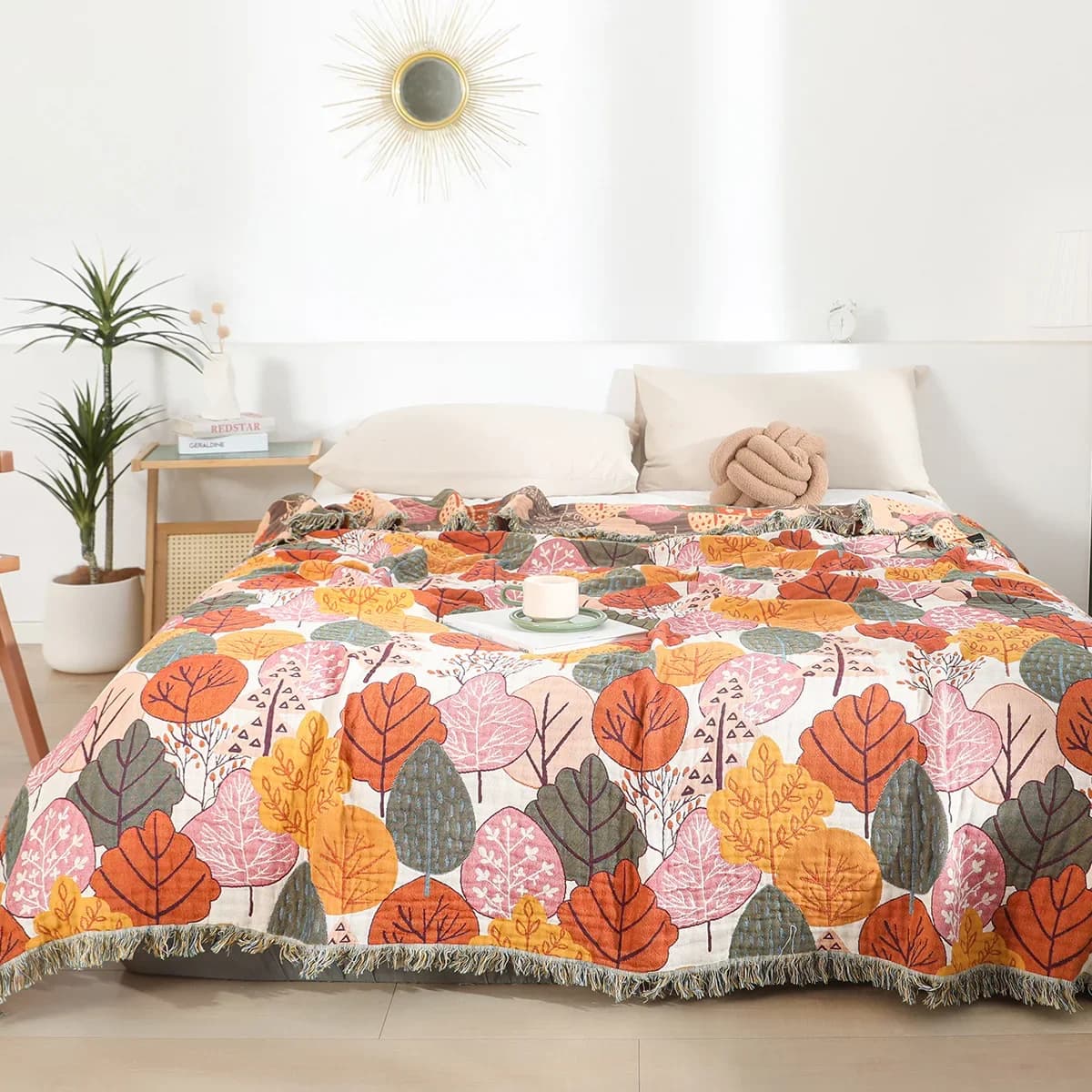 Bohemia Cotton Blanket Double Bedspread Aesthetic Sofa Cover Nap Soft Blanket Cool Quilt Home Decoration Bed Sheet 200x230CM