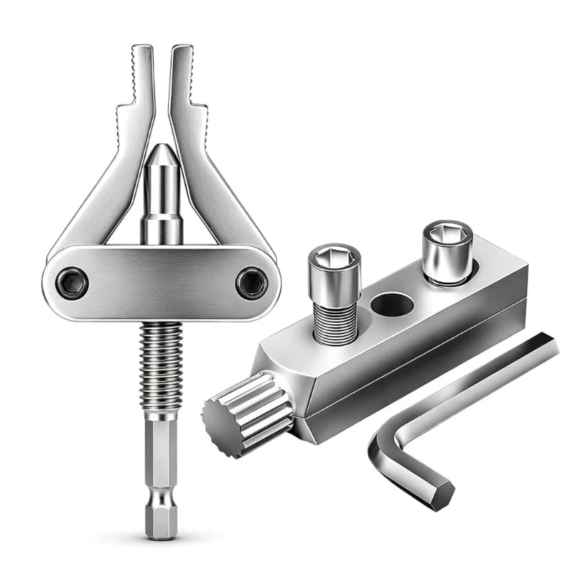 2Pcs Pipe Screw Extractor Internal Pipe Thread Pull Tool 1/4 Inch Drive End for 1/2", 3/4", 1" Damaged Fitting Repair