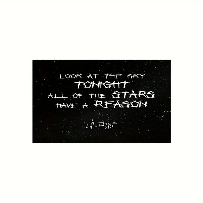 VIKAMA Black background Starry Sky Quotes Tapestry Trendy Cool Wall Hanging Bedroom, Dormitory, Living Room Decoration