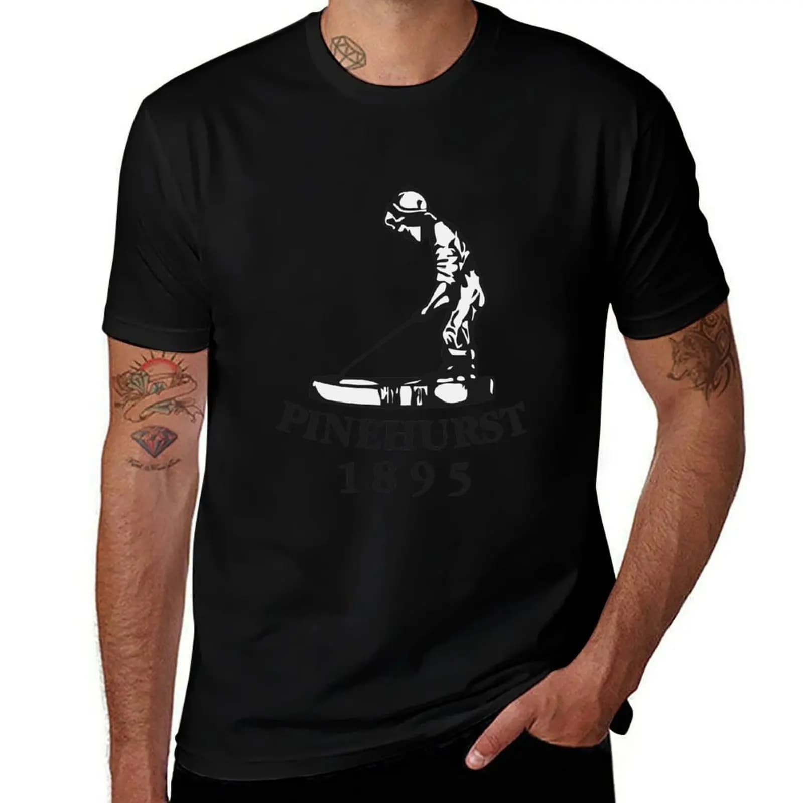 T-shirt PINEHURST GOLF, maglietta casual dal taglio ampio, stile urbano