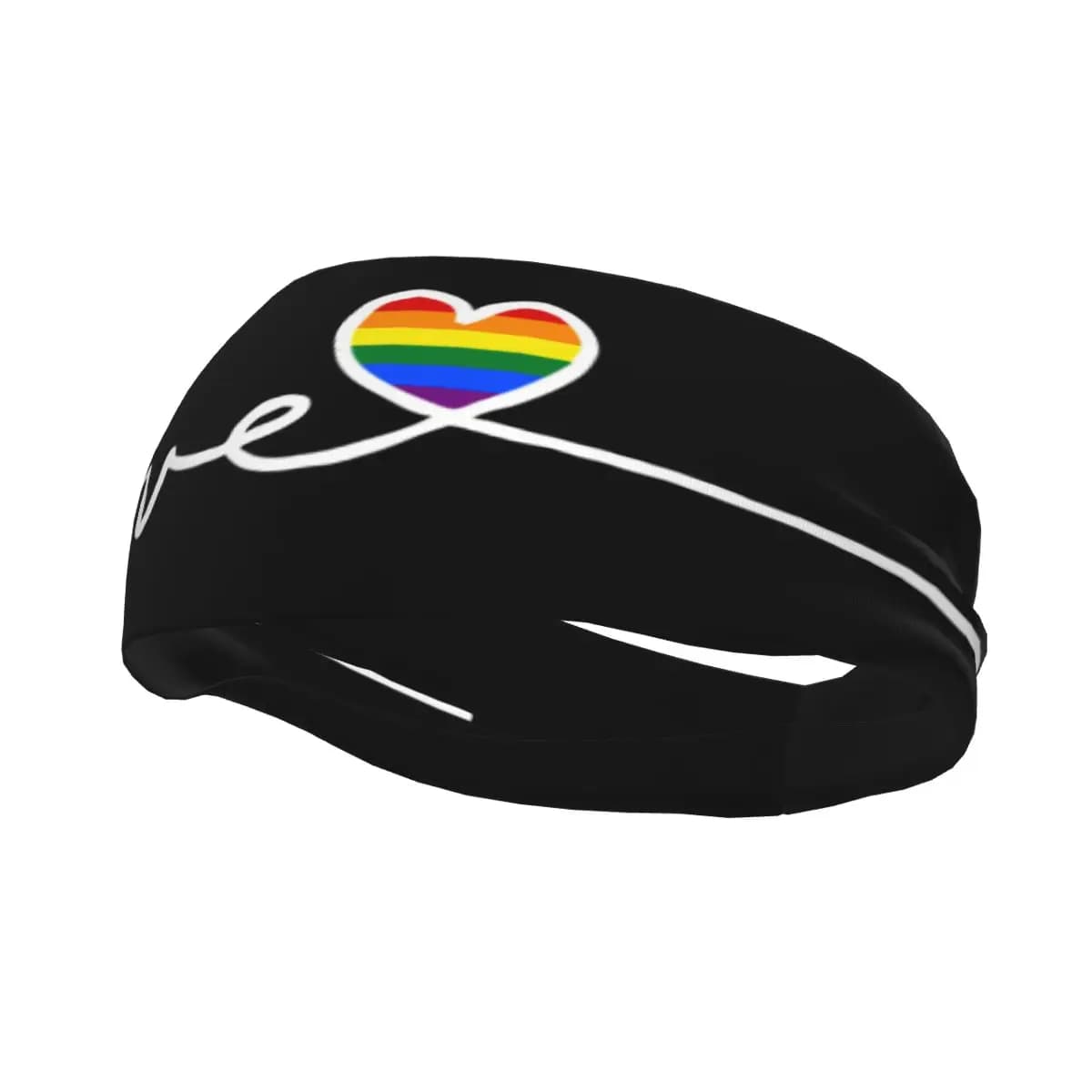 LGBT Love Fascia per capelli sportiva Fasciatura Pride Arcobaleno Fascia per capelli Sport all'aria aperta Fascia per il sudore Sicurezza sportiva per donna Uomo