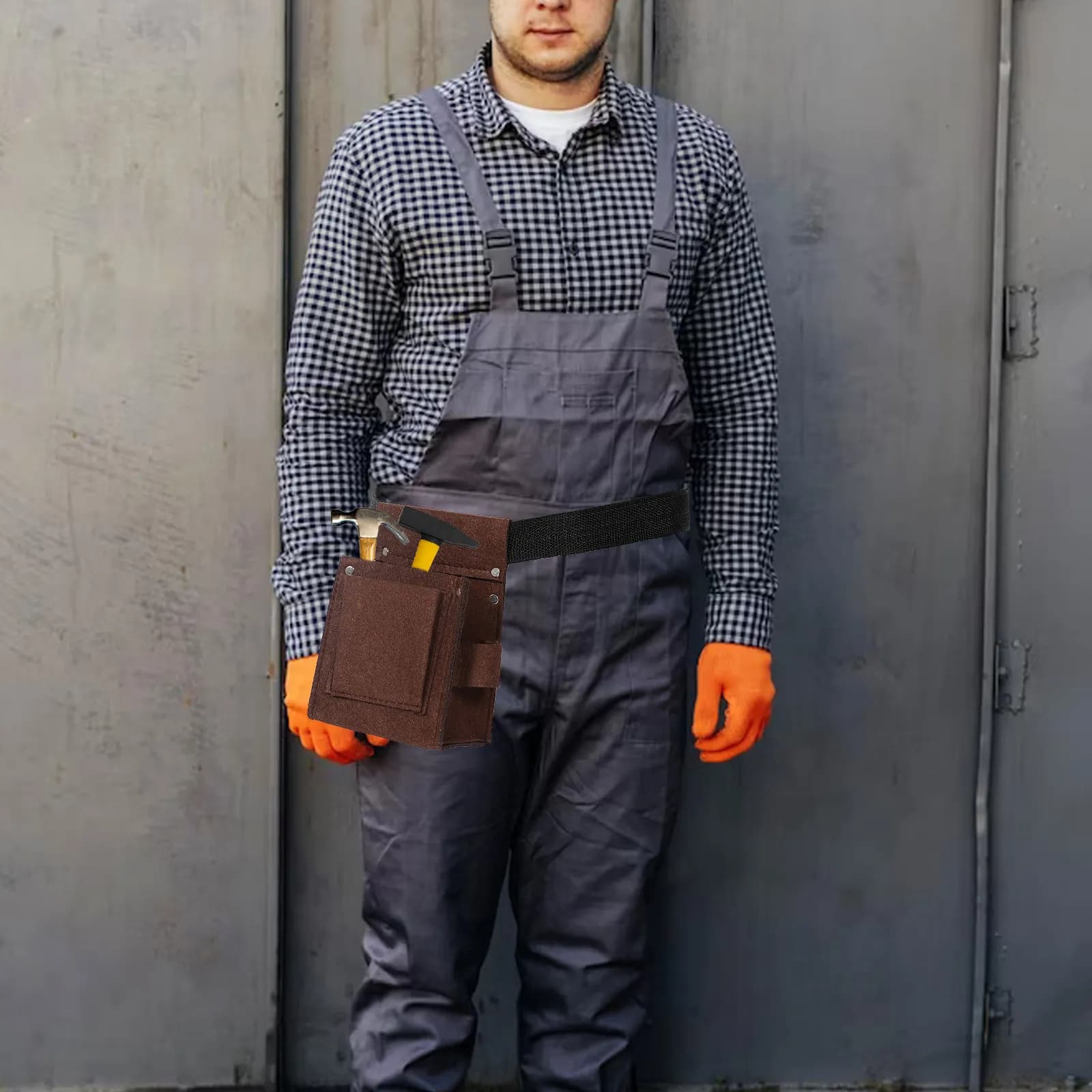 Borsa Porta Attrezzi Portatile Compatta e Resistente all'Usura per Carpentieri con Tasche Organizzate