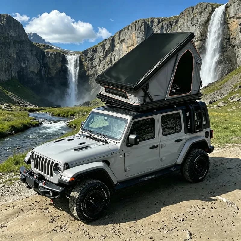 High Quality Luxury Hard Rooftop Tent, Aerospace Aluminum 4X4 SUV Truck Off-Road Camping
